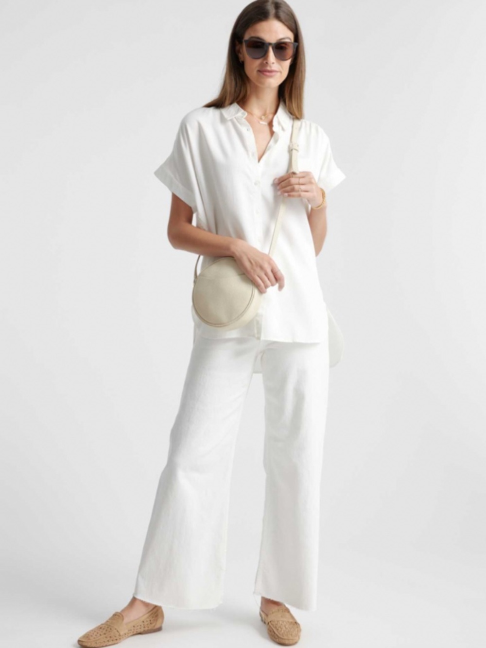 Quince vintage wash tencel camp shirt
